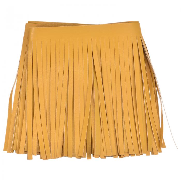 フェイクレザーフリンジトリム 両面レザー縫製 タッセルフリンジ DIY 縫製ドレス工芸品スカート装飾用 ..