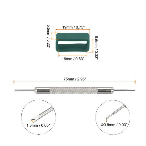 時計バンドループ ファスナーリング 時計ベルトループ 時計バンド修理用ばね棒付き ラバー 16mm ダークグリーン 10個 時計バンドループ ファスナーリング 時計ベルトループ 時計バンド修理用ばね棒付き ラバー 16mm ダークグリーン 10個