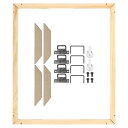 PATIKIL キャンバスストレッチャーバーキット 55x30 cm 長方形 無垢材フレーム ペイント 版画 油絵用 ウッドカラー