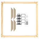 PATIKIL キャンバスストレッチャーバーキット 45x45 cm 長方形 無垢材フレーム ペイント 版画 油絵用 ウッドカラー