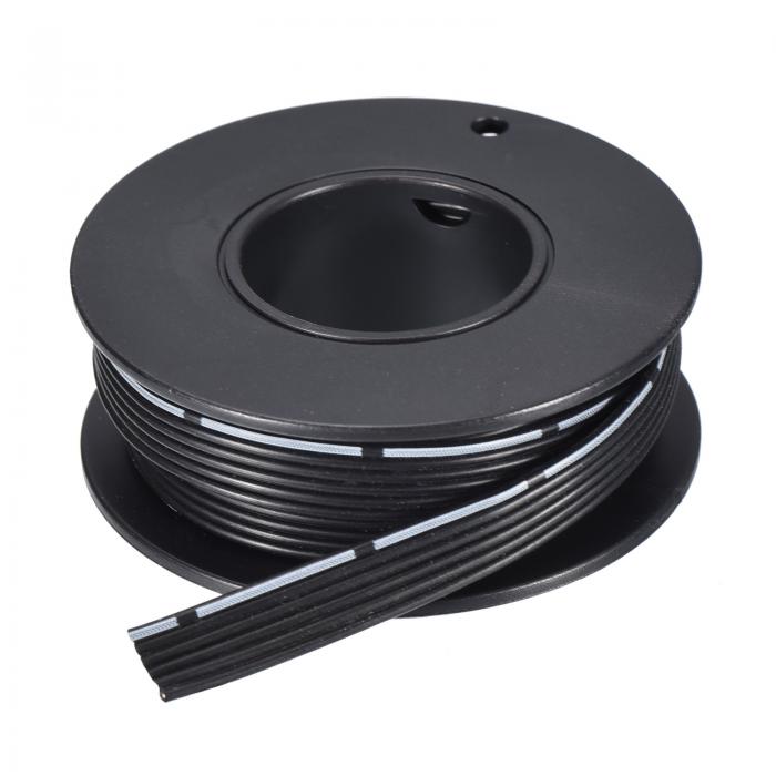 28AWGシリコンリボンケーブル 6ピン 28ゲージ フラットケーブル 柔軟なシリコーンワイヤー 1.5 M 錫メッキ銅撚り線 ブラック