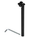 RATCHROLL 1セットのユニバーサル自転車シートポストエクストラロング調整可能な角度27.2x300mm自転車サドルポストシートチューブブラックアルミニウム合金