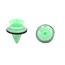 プラスチックリベット クリップ バンパーフェンダーファスナー グリーン 9mm 20個入り