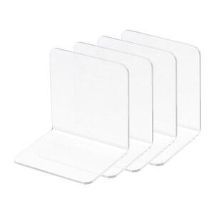 L型棚仕切り PVC クリアクローゼット棚分離器 オーガナイザー下見板張り キッチン 戸棚 本棚 オフィス スーパーマーケット用 10 x 8 x 10cm 4個