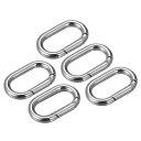 財布ストラップリング 金属 楕円形 スプリングバックル ハードウェア バッグ クラフト DIY アクセサリー フック クリップ用 長さ41mm シルバートーン ...