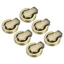 財布ストラップリング Dリング 金属 リベット スタッド 交換用 バックル バッグ クラフト DIY アクセサリー用 長さ17mm ブロンズ 6個