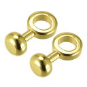 財布ストラップリング Oリング 金属 リベット スタッド 交換用 バックル バッグ クラフト DIY アクセサリー用 長さ20mm イエロー 2個
