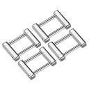 財布ストラップリング 金属 ねじ込み シャックル 交換用 バックル レザー バッグ クラフト DIY アクセサリー用 長さ25mm シルバートーン 4個