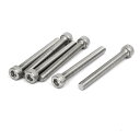 六角穴付きボルト 304ステンレス M6 x 55mm DIN912 シルバートーン 6個入り