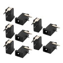 DCソケット 3.5mmx1.1mmソケット 3ピン DC-002 プラスチック 金属 10個入り