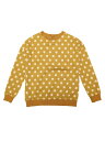 Allegra K トレーナー 長袖 水玉柄 丸首 ドロップショルダー プルオーバー ゆったり 秋 レディース イエロー M(4)