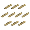 コードエンドクラスプ コードエンドクリップ しおりのピンチ DIYクラフト用 ブロンズトーン 30mm 50個入り