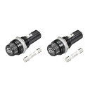 スクリューキャップパネルマウントヒューズホルダー 6 x 30 mm セラミックヒューズ付き AC 125V / 15A 250V / 10A 2セット