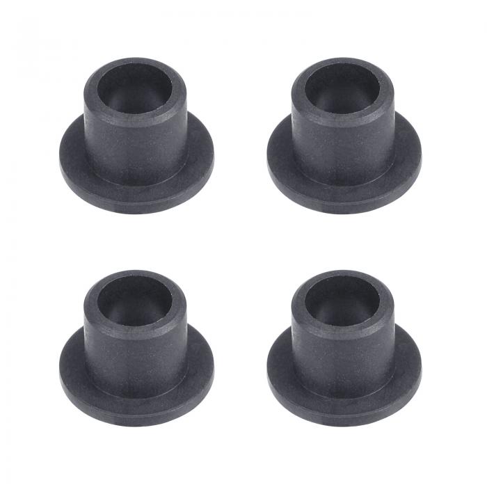 フランジスリーブ ベアリング POMラップ ブッシング オイルなし ブラック ボア直径5mm 外径7mm 長さ7mm..