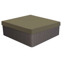 PATIKIL 218x218x30 cm スクエアホットタブカバー 210Dオックスフォード 防水 防塵 SPAカバープロテクター パティオ家具カバー ホットタブ 屋外 屋内用 コーヒー