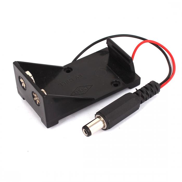 電池ボックス 電池ボックスケース DC 5.5mmx2.1mm パワー プラグ バッテリーケース 1 x 9V 電池