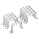 U形コネクタブラケット 58 x 62mm 304ステンレス鋼 ドアクローズド バーホルダー ストラットチャンネル用 8個入り