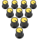 ロータリーノブ 音量コントロール プラスチック製 15x15mm 10個入