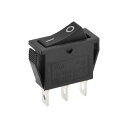 ロッカースイッチ プラスチック製 ブラック ボートトグルスイッチ 3ピン ON/ON AC 250V/15A 125V/20A 1個入り