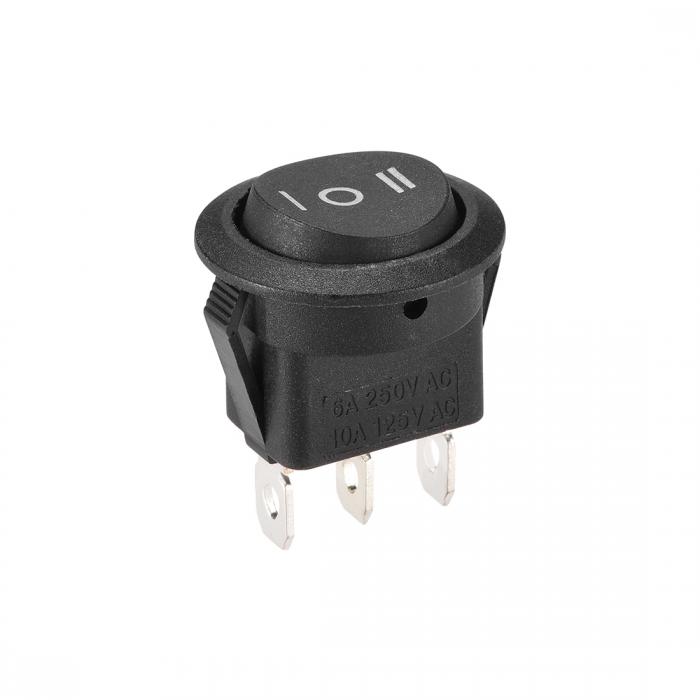 ボートロッカースイッチ トグルスイッチ SPDT ブラック ボート用 カー用 マリン用 オン/オフ/オン AC 250V/6A 125V/10A