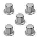 ポテンショメータロータリーノブ 4 mm挿入シャフト 16x16 mm グレー プラスチック 5個入り 4mm-5個-B