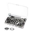グロメットツールキット メタル 14mm 銅 メタル グロメットアイレット 3個取付工具付け & 収納ボックス シューズ 服 レザー DIY 50セット入り