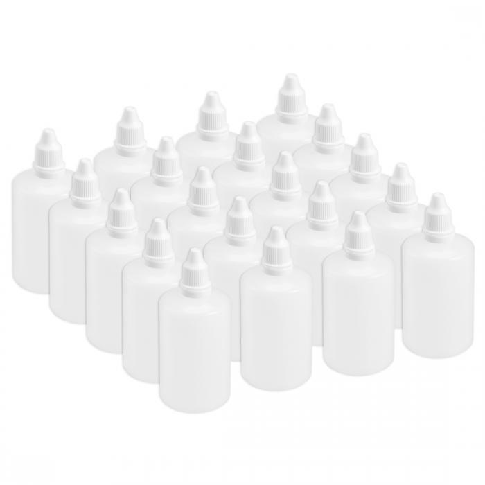 プラスチックドロッパーボトル プラスチックスポイトボトル 100ml 3.4オンス シール液ボトル 20個入り