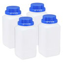 プラスチックラボ用ボトル サンプルシール液体貯蔵容器 1000ml 4個入り