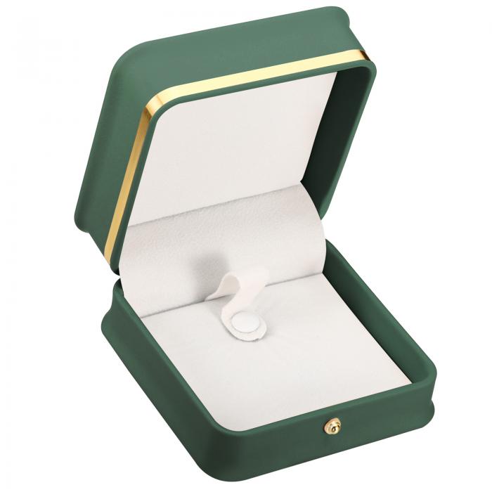 PATIKIL ベルベットブレスレットボックス 単一スロット ヴィンテージジュエリーホルダー 結婚 婚約 プロポーズ 挙式 記念日用 スタイル2 ダーク緑