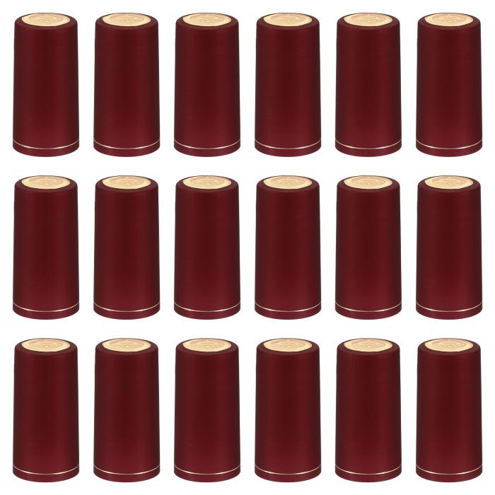 PATIKIL PVCワインボトル用 熱収縮キャップ テアタブ付き 120個入り 30x63mm ワイン収縮ラップシールスリーブキャップ ワインセラーや家庭 キッチン用 赤色