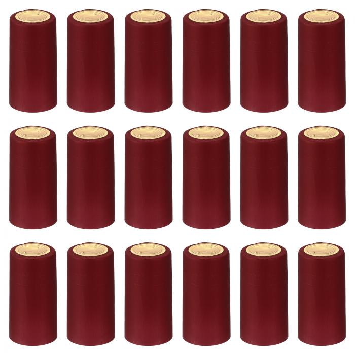 PATIKIL PVCワインボトル用 熱収縮キャップ テアタブ付き 60個入り 30x60mmワイン収縮ラップシールスリーブキャップ ワインセラーや家庭 キッチン用 赤色