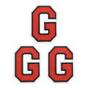 PATIKIL アイロン文字パッチ3パックシェニール文字パッチジーンズ衣類バッグ帽子シャツクラフト修理用刺繍パッチ赤いアルファベットG