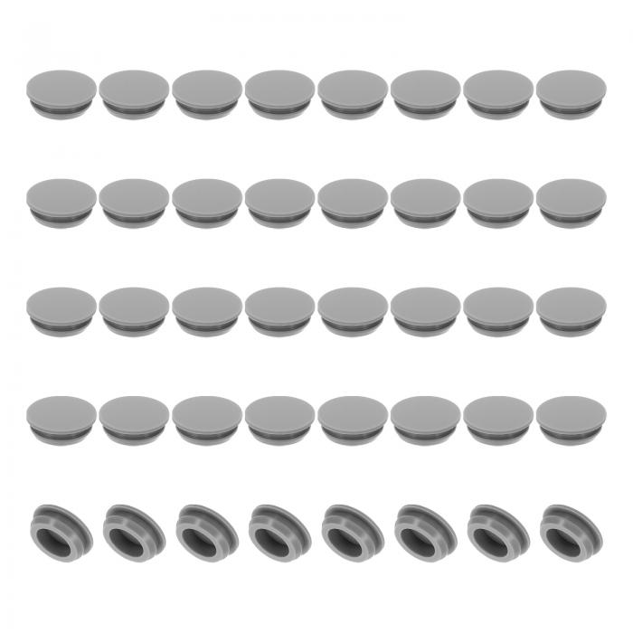 PATIKIL 16mm径シリコンホールプラグ、40個丸型スナップインタイプロッキング家具ボタン保護カバーキャ..