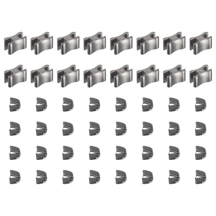 ジッパースライダーリテーナー ジッパーファスナー修理キット バッグジャケット用 ジッパー交換用 真鍮 #10 U型トップストップ6x2.5mm H型ボトムストッ...