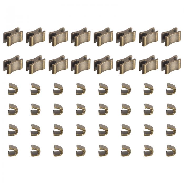 ジッパー修理キット ジッパーラッチスライダーリテーナー ジッパーファスナー修理キット バッグジャケット用 ジッパー交換用 真鍮 #5 U型トップストップ4.7x...