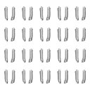 ダブルオープンジッパー修理ラッチキット #3インサートピン ジャケットコート双方向分離ジッパー用 シルバートーン 20セット