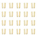 ダブルオープンジッパー修理ラッチキット #5インサートピン ジャケットコート双方向分離ジッパー用 ライトゴールデン 20セット