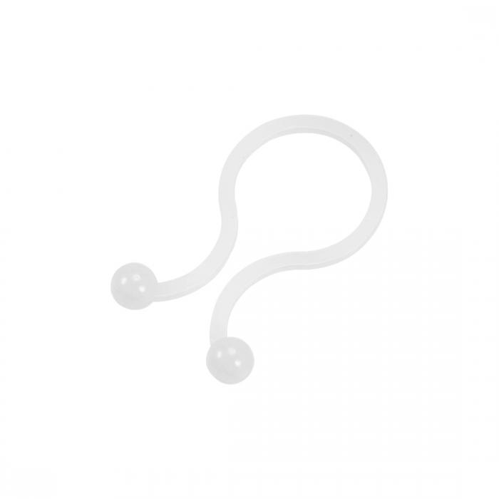 ツイストロックケーブルワイヤ ナイロン製タイ U状 空間節約 直径14.2mm ホワイト 50個入