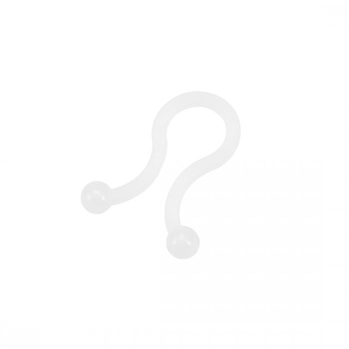 ツイストロックケーブルワイヤ ナイロン製タイ U状 空間節約 直径7mm ホワイト 50個入