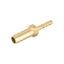 ホースIDブラスリデューサーバーブ?ホース継手ストレートコネクタカプラーアダプター 8mm x 4mmバーブ(1個)