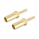 ホースIDブラスリデューサーバーブ?ホース継手ストレートコネクタカプラーアダプター 10mm x 4mmバーブ(2個)