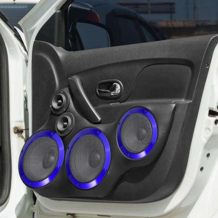 X AUTOHAUX スピーカーグリル オーディオスピーカーカバー メッシュサブウーファー...