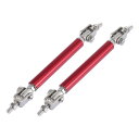 X AUTOHAUX 車の調整可能なフロントバンパーリップスプリッター ストラットタイロッドバー ユニバーサル 152 mm-203 mm レッド 2個