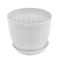 鉢 フラワーベース 花器 植木鉢 家庭 窓屋 ホテル プラスチック製 植木鉢 プランター ホワイト トレイ付き