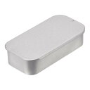 メタル製ブリキの箱 錫箱 ファイル収納ボックス 長方形 すべり蓋付き シルバートーン 90 x 45 x 20mm 8個入り(3)