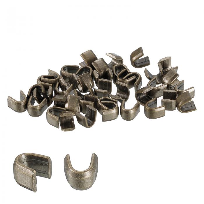 ジッパースライダーリテーナー #10 U型トップストッパー バッグコートジャケット用 クローズドエンドジッパーの交換 ブロンズトーン 40個入り