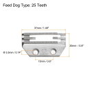 縫い送り歯部 25歯 クロームメッキ ミシン部品 送り歯 工業用ミシン用 穴径3.5 mm 5個 3