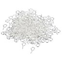 スモールネジアイピン フック ミニアイレットネジ 6.5x13x1.2 mm セルフタッピングねじ ジュエリー製作 パーツDIYクラフト用 シルバートーン 30...