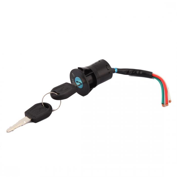 スイッチロック 開閉錠 オートバイ点火 ブラック メタル プラスチック 1個ロック 2個キー