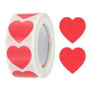 ハート型ステッカー ラブステッカーラベル ハート型飾り 自粘 封筒 バレンタインデー 結婚披露宴用 25.4mm ダークピンク 500枚